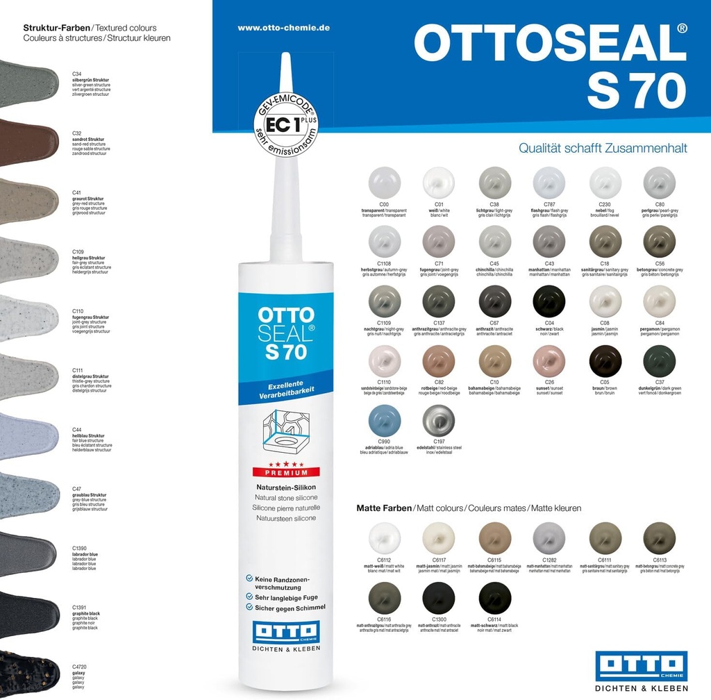 MASTIC / JOINT OTTO S70 310 ml (C20) | Joseph Outillage